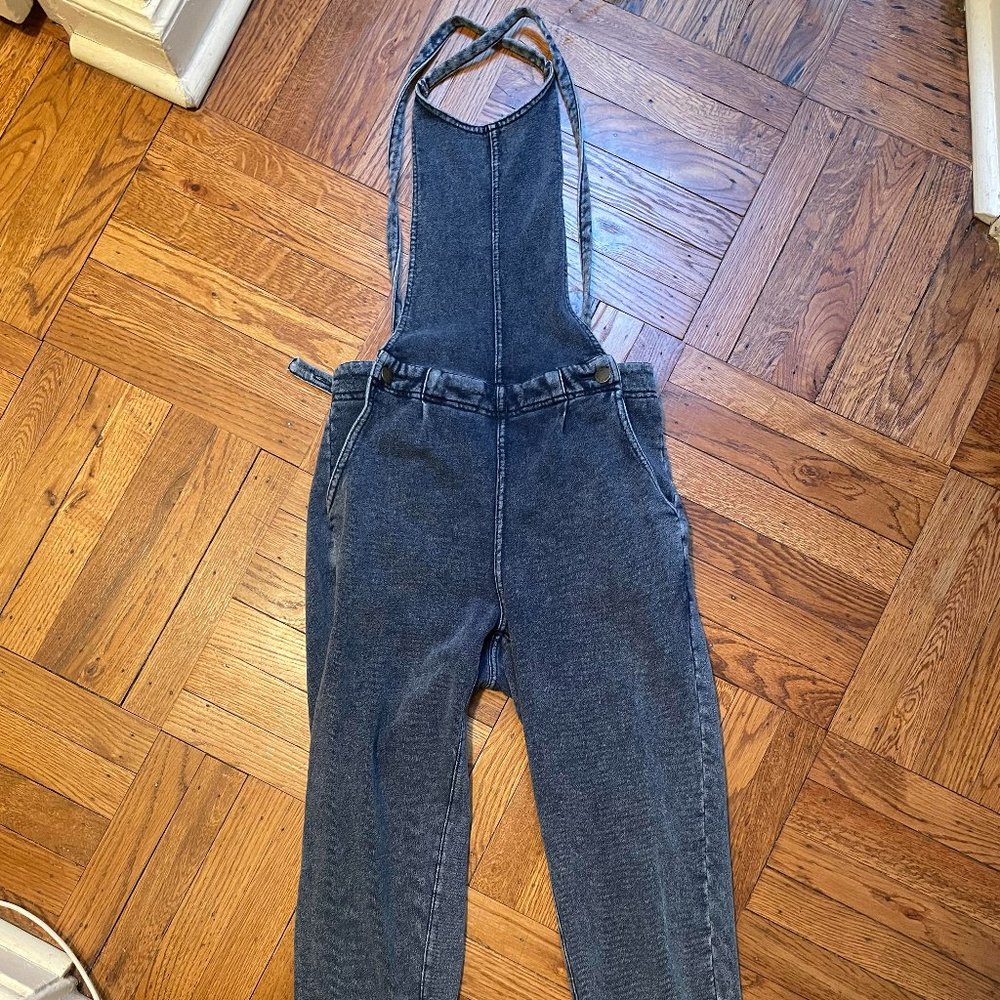 Z Supply Denim Knit Overalls Blue in Size X Small